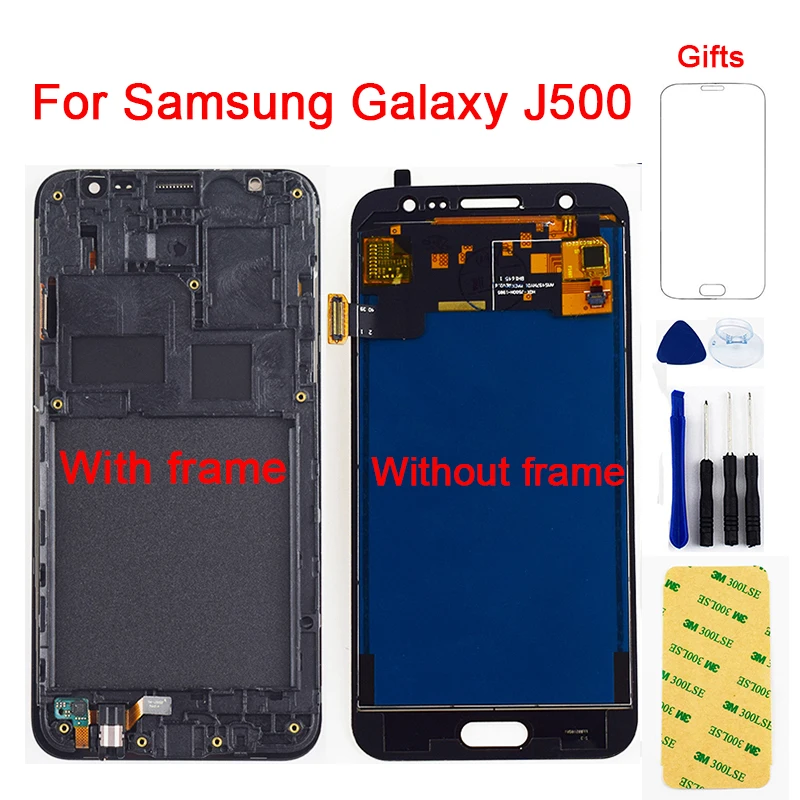 Цена ЖК дисплей для samsung Galaxy J5 2015 ЖК дисплей J500 J500F J500G J500M J500H J500FN ЖК дисплей Дисплей кодирующий преобразователь сенсорного экрана в сборе рамка