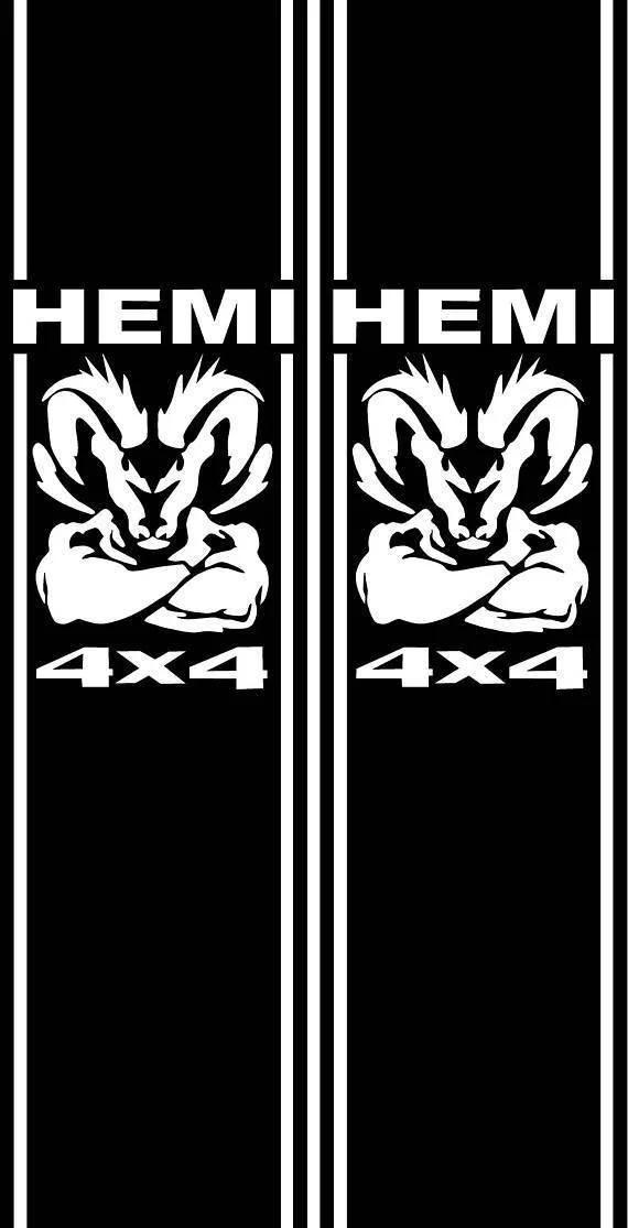 Для Универсальный 1 комплект/2 шт. HEMI 4X4 5,7 Л боковой грузовик с маневренным подъемником гоночная полоса гонка виниловая наклейка стикер mopar