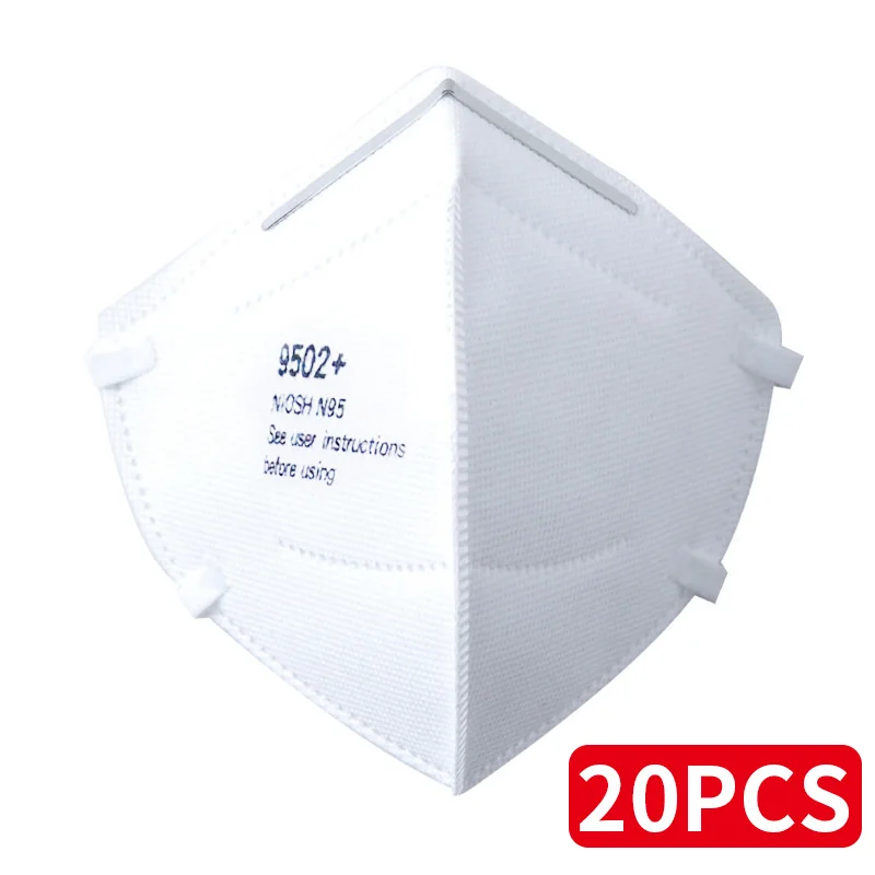 

CE Certification KN95 Face Mask 20PCS Dust Respirator Face Masks Adaptable Against Breathable Bacteria Proof Flu Mask Medic Care