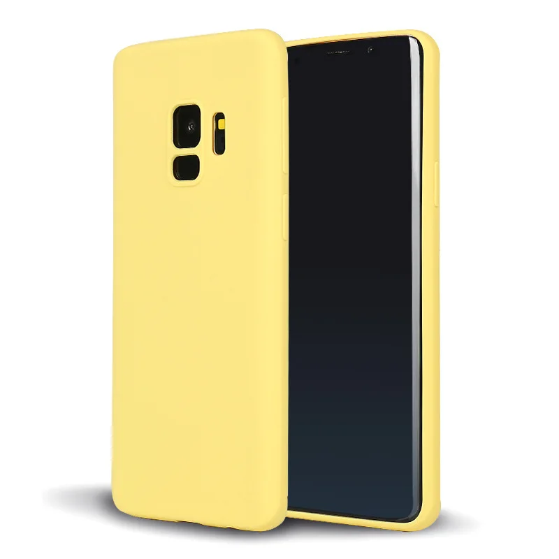 Yellow Мягкий силиконовый чехол для samsung Galaxy A8 S9 плюс S8 S7 край S6 A3 A5 A7 J3 J5 J7 Примечание 3 4 5 8 ТПУ, конфетный чехол для телефона - Цвет: Yellow