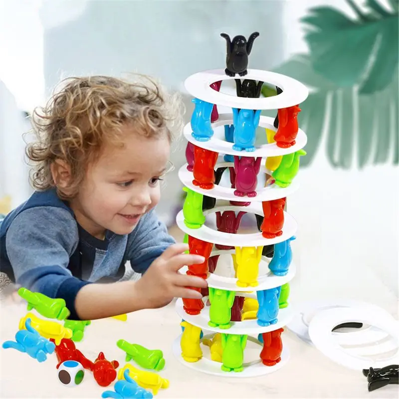 

Penguin Balance Toy Challenge Tower Stacked Children Toys Desktop Game Parent-Child Interactive Board Game Intelligence Toys For