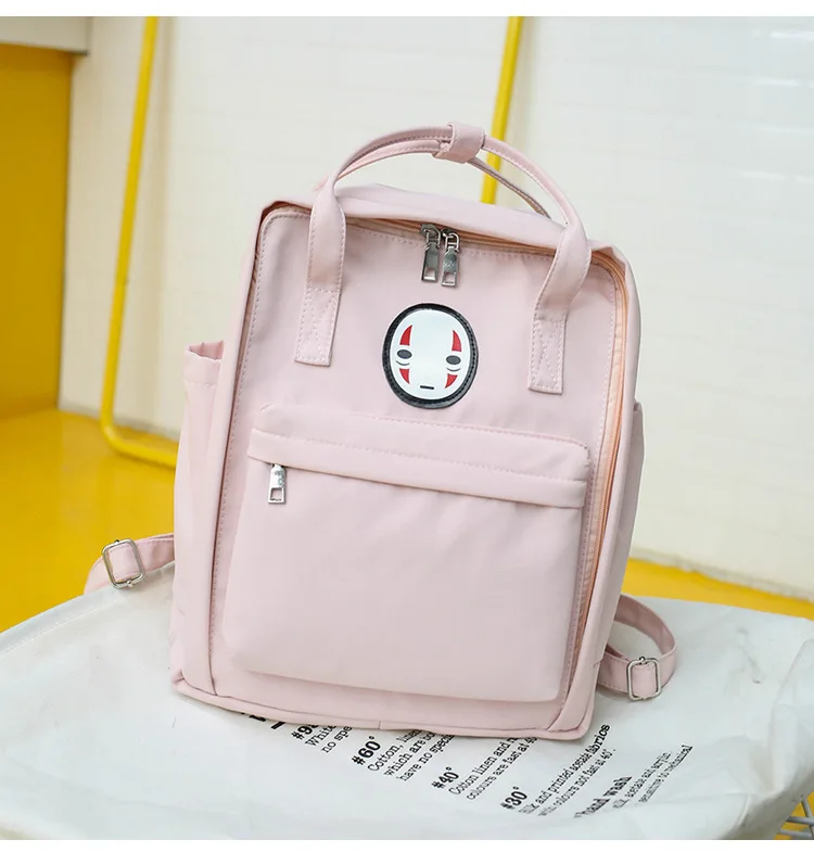 Новая летняя сумка через плечо, мужской рюкзак,, женский, средняя школа, Холщовая Сумка - Цвет: Розовый