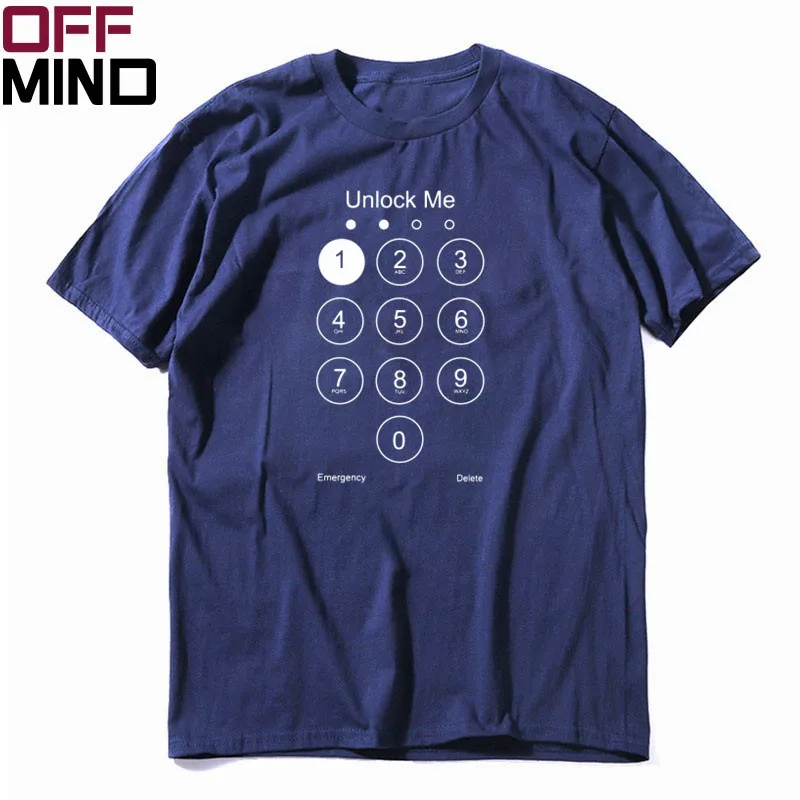 FU0117OM-NAV COOLMIND Pure cotton summer loost game over funny men T shirt casual cool men tshirt short sleeve t-shirt men tee shirts FU0162 - Цвет: FU0117OM-NAV