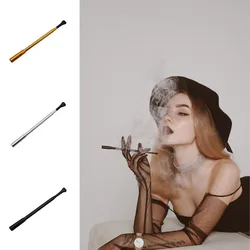 Suporte de cigarro telescópico elegante do vintage do estilo de audrey foto