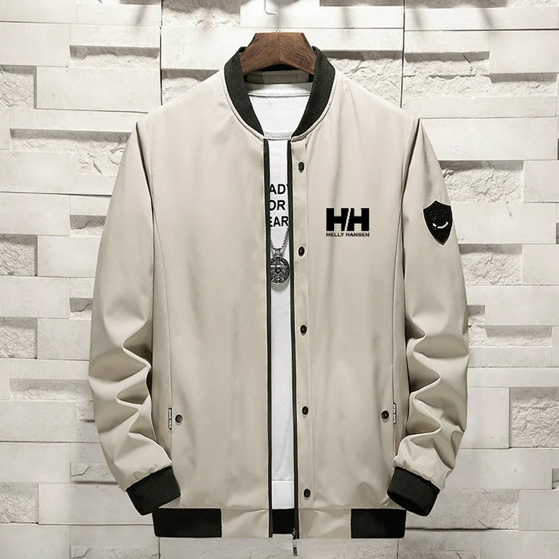 

Jackets Men's 2019 Khaki Helly HH Print New Waterproof Hooded Coats Outerwear steetwear Brand giacca uomo autumn jackets