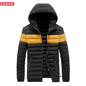 

FGKKS Fashion Men Hooded Jackets Spring Autumn New Men's Comfortable Solid color Jackets Coat Casual Wild Jacket Male