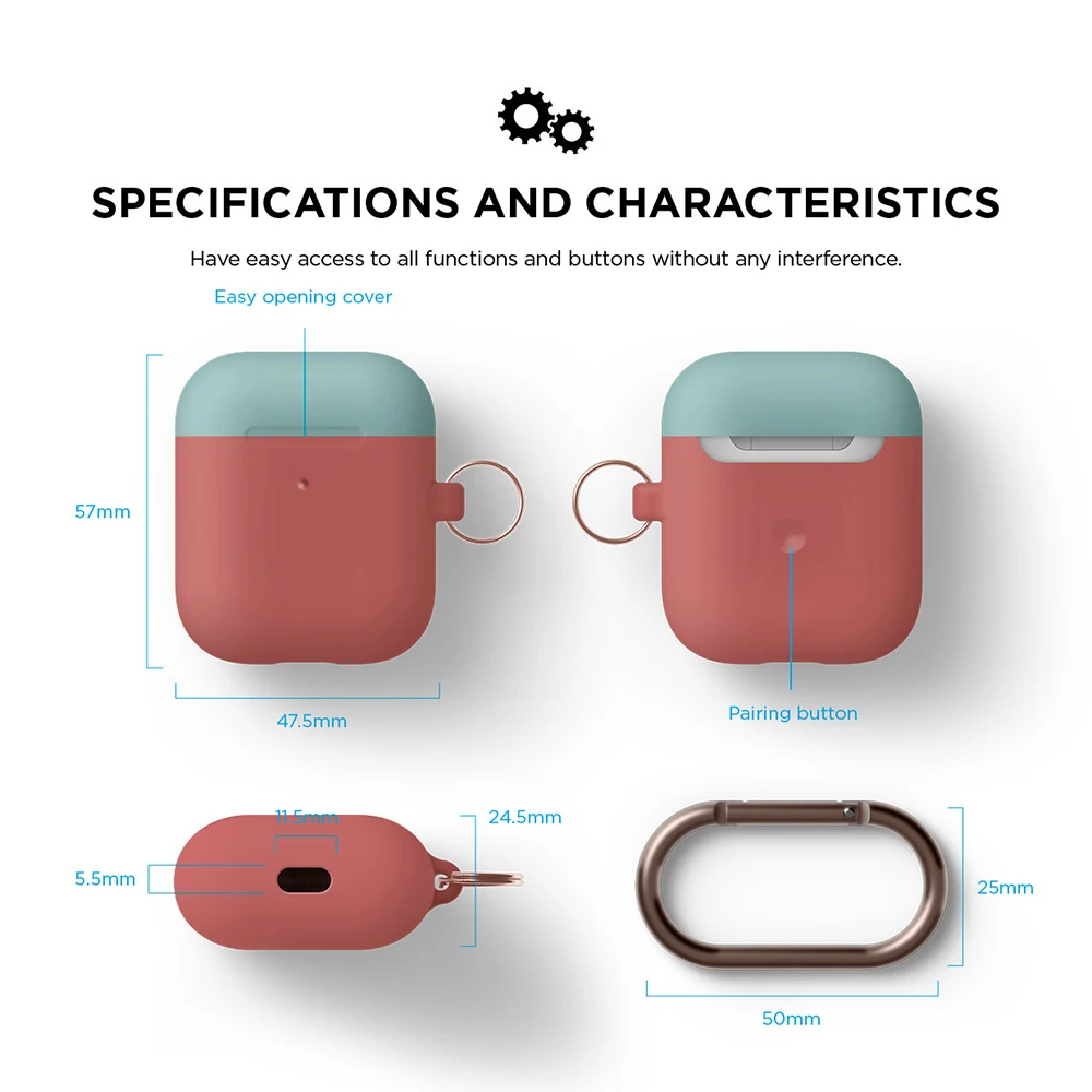 

For AirPods Shockproof Ear Pod Case for Apple Headphone Protective Silicone Cover Cases for Airpod 1 2 Case Charger Accessorie