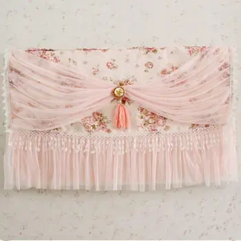 

Pastoral lace TV covers 32" hanging TV cover wall mounted LCD flower LACE dustproof television covers quality textile tv cover