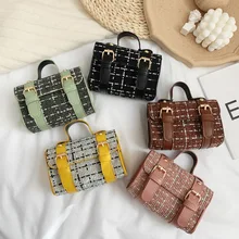 Новая милая детская мини-сумка через плечо для маленьких девочек, Сумка с ремнем, милые кошельки из хлопка и льна на застежке, кошельки для монет