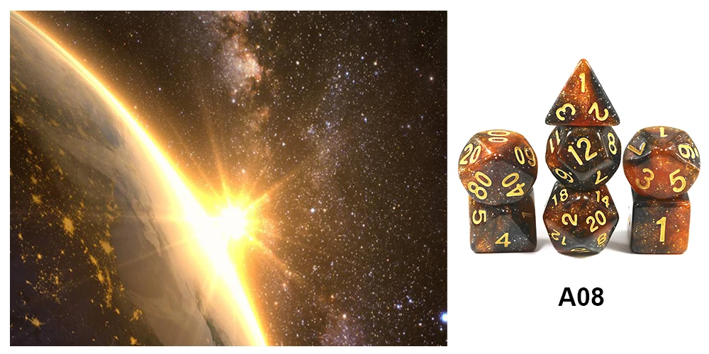 Супер Вселенная Галактика игральные кости DND набор D4-D20 Подземелья и Драконы РПГ лучшие подарки 15 цветов на выбор Рождественский подарок