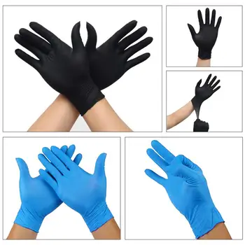 

100Pcs Universal Nitrile Latex Mechanic Working Protective Disposable Gloves