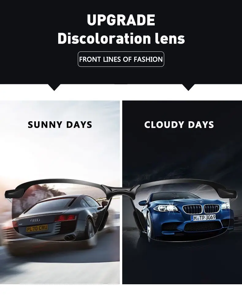 black sunglasses women Color Changing Sunglasses Men Polarized Chameleon Glasses Men Driving Sunglasses Day And Night Vision Driver Goggles uv400 round sunglasses