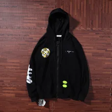 19ss OFF WHITE splash ink arrow толстовка с капюшоном Осенняя зимняя мужская толстовка с капюшоном женская одежда