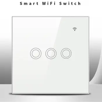 

3 Gang 3-Way WIFI Touch Switch Wireless Smart Home Switch for Google Home Amazo Alexa Voice Control Switch