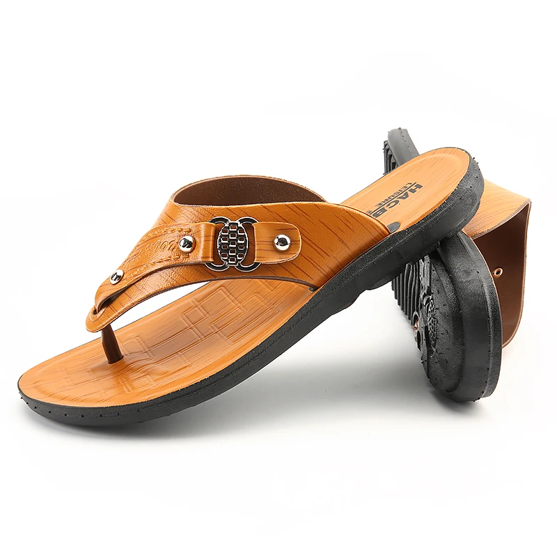 New Summer Men Slippers Fashion Beach Sandals Breathable Comfort Men Casual Shoes Non-slip Flip Flops T-Strap Open Toe Slippers