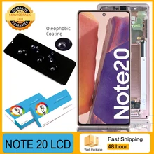 100% original super amoled display lcd com digitador da tela de toque para samsung galaxy note 20 n980 n980f sn980f/ds peças reparo