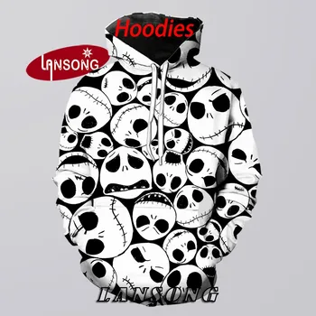 

3d print Men Hoodies Sweatshirts/pants hooded Movie Jack-Skellington Harajuku Hip Hop Hoodie Good Quality/Send Gifts