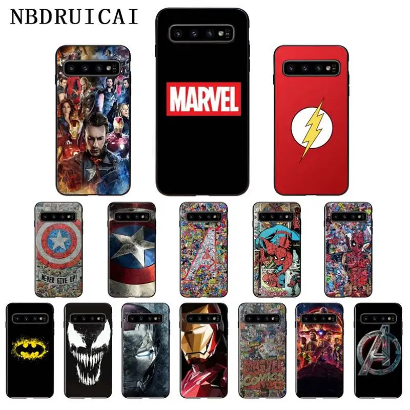 

NBDRUICAI Marvel Avengers Captain America Phone Case Cover for Samsung S9 plus S5 S6 edge plus S7 edge S8 plus S10 E S10 plus
