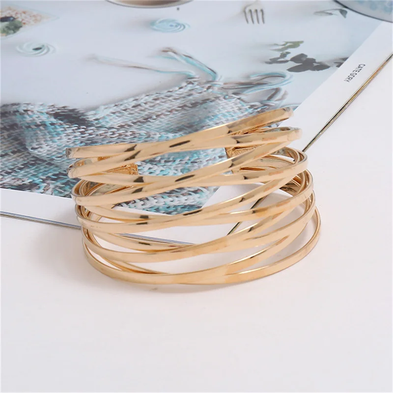 Gold Big LZHLQ манжеты браслеты для женщин бренд большой Богемия Boho модные браслеты индийские женские браслеты и браслеты женские милые женские ювелирные изделия - Окраска металла: Gold Big