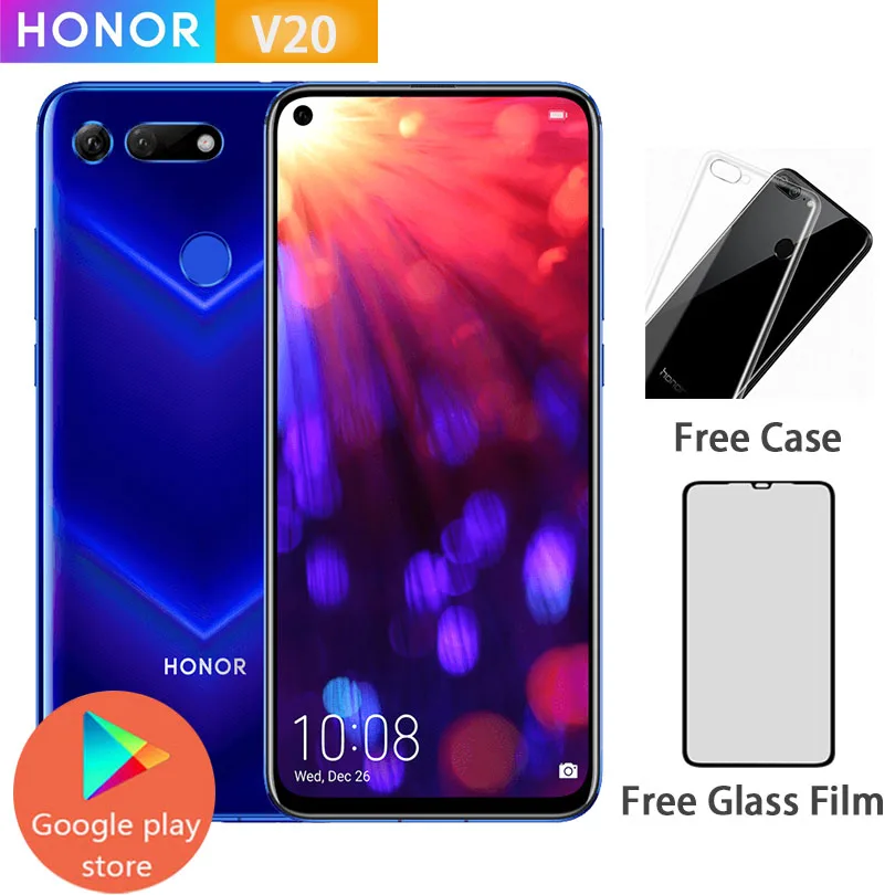 HUAWEI Honor View 20 Smartphone V20 Android 9.0 kirin 980 Octa Core FingerPrint ID 6.4 inch 3*Cameras 4000 mAh Cell Phone