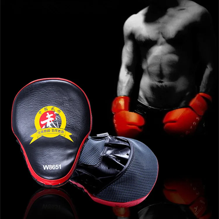 

Wulong Punch Mitts Boxing Fighting Training Arc Focus Mitts Poly Urethane Leather Thick Taekwondo Punch Mitts Foot Target