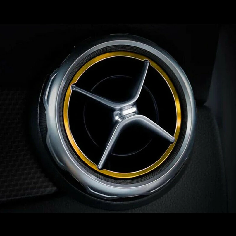 5 шт./компл. для Mercedes Benz A/B класс cla GLA класс кондиционер вентиляционное отверстие интерьерные наклейки накладка рамка кольцо - Название цвета: Glod