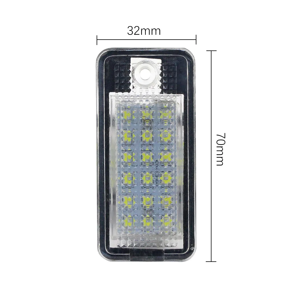 2x Автомобильный светодиодный фонарь для номерного знака 2835 24SMD, стробоскоп для автомобиля, специальная Лицензионная лампа для Audi A3 S3 A4 S4 S5 Q7 A8 S8 5W 12V