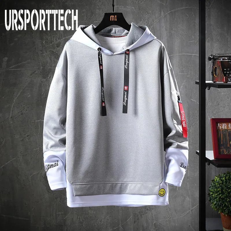 Hemp gray Весенне-осенние мужские Толстовки, Толстовки, мужские однотонные флисовые уличные пуловеры, худи для мужчин/женщин, Повседневная Толстовка с капюшоном в стиле хип-хоп - Цвет: Hemp gray