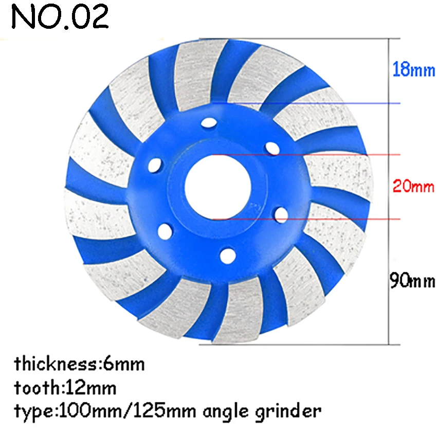 80/90/100/125 мм утолщенный алмазный шлифовальный диск угловая шлифовальная машина пластина для мраморного цемент, бетон шлифование пола колеса