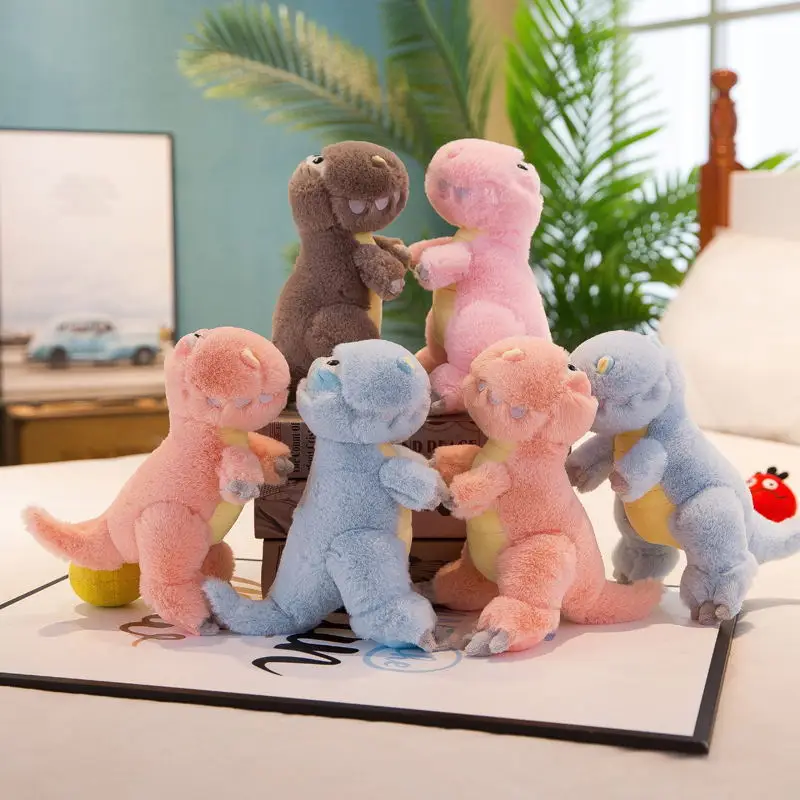 

New Style Creative Rabbit Fur Dinosaur Plush Toys to Sleep with Doll Pajama Pillow Dinosaur Mister Doll Toy