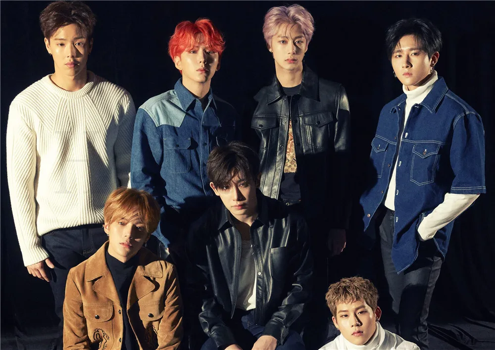 Прозрачный Monsta X Kpop плакаты высокой четкости украшения для дома и офиса глянцевые бумажные принты оптом - Цвет: Прозрачный