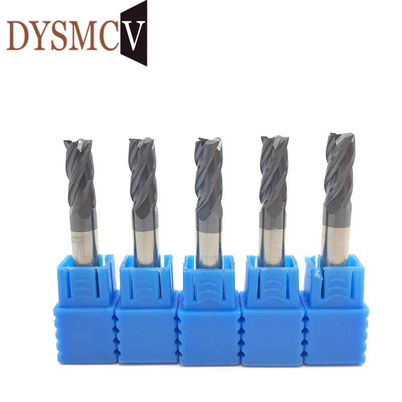 

Endmills 4mm 5mm 6mm 8mm 12mm 4 Flute HRC50 Carbide endmill machine Tungsten Steel cnc Milling Cutter End Mill lathe tools