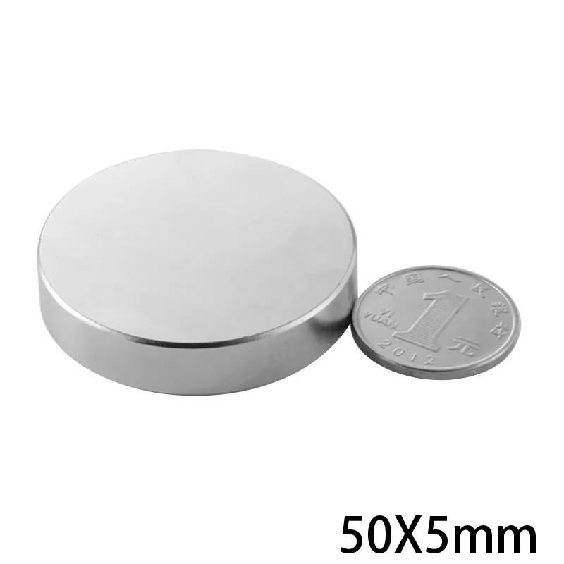 1/2/3/5 шт. 50x5 мм Сильный цилиндр редкоземельный магнит 50 x 5 Круглые неодимовые