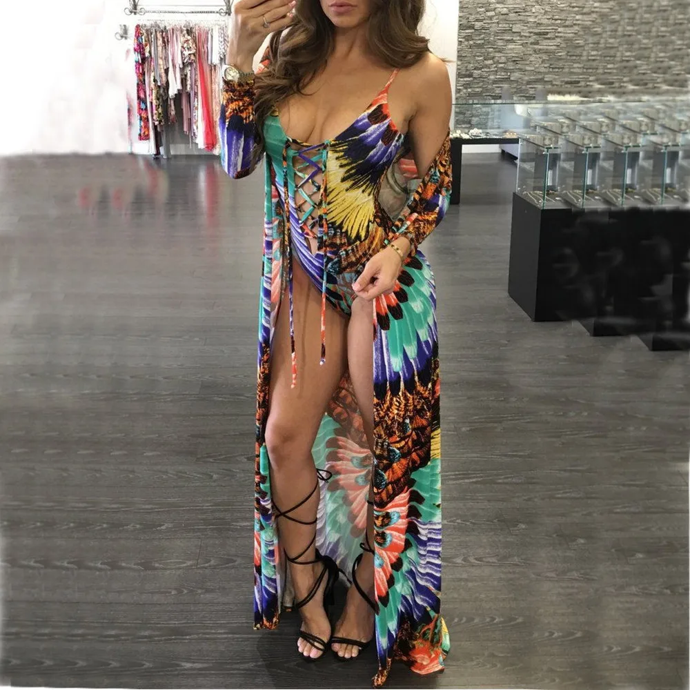 bathing suit with robe