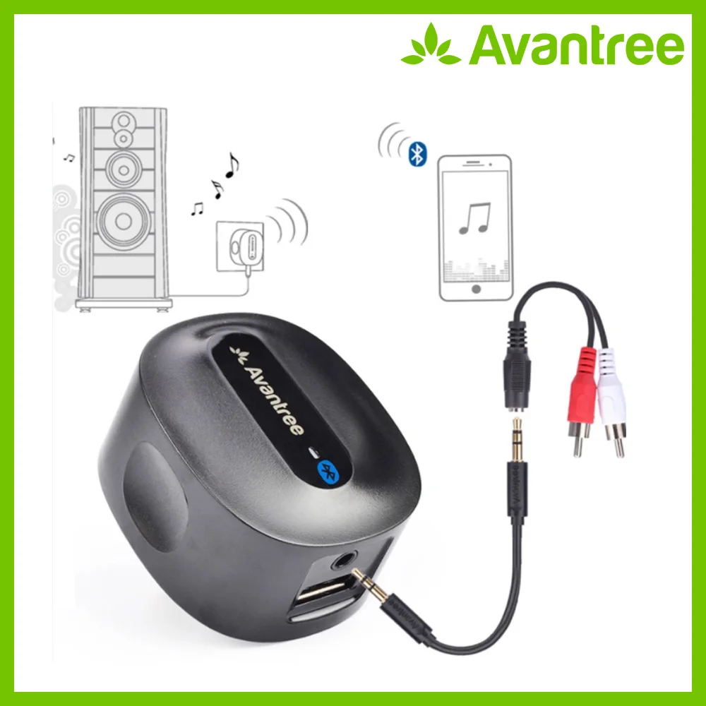 Avantree Roxa Plus зарядка aptX низкая задержка беспроводной Bluetooth приемник для дома стерео, AUX или RCA аудио адаптер, зарядное устройство