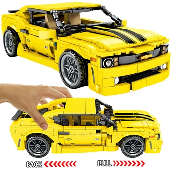 

558 PCS Building block Mechanical Code Comaro Hot Car is Compatible With Inspired Boys To Insert Small Particle Blocks