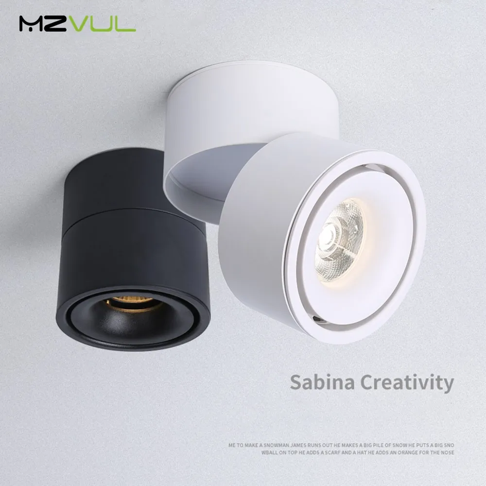 

Surface Mounted LED downlight 7W 15W Ceiling Lamps 360 degree Adjustable cob led spot lights AC 90-260V Ceiling Fixtures Light