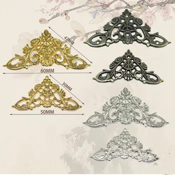 

Antique Bronze Corner Bracket Openwork Metal Butterfly Angle Frame Accessories Notebook Menus wood Jewelry box furniture deck