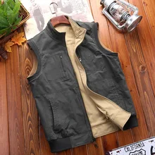 18 весна стиль лет zhan di ji pu Heaney мужчин рыбалка фотография открытый жилет Двусторонняя одежда хлопок жилет 8135