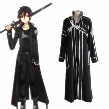 

HOT Anime Sword Art Online Kirito Cosplay Costume Fancy Halloween Costumes for Adult Men Kirito SAO Kirigaya Kazuto Costume Suit