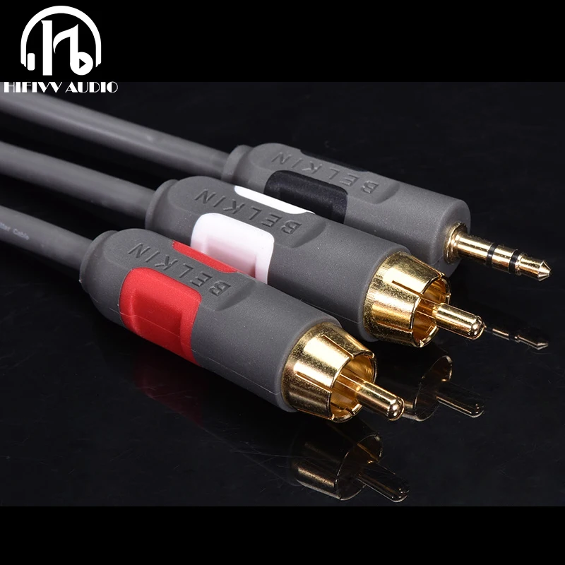 HIFI RCA Cable 2 RCA Male to Male 3.5mm Jack Adapter Audio Cable Aux