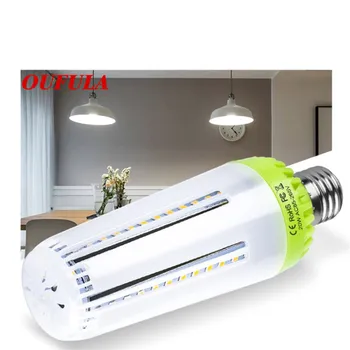 

OUFULA Aluminum Cooling LED Corn Bulb E27 E26 20W With Lampshade 85V-265V New