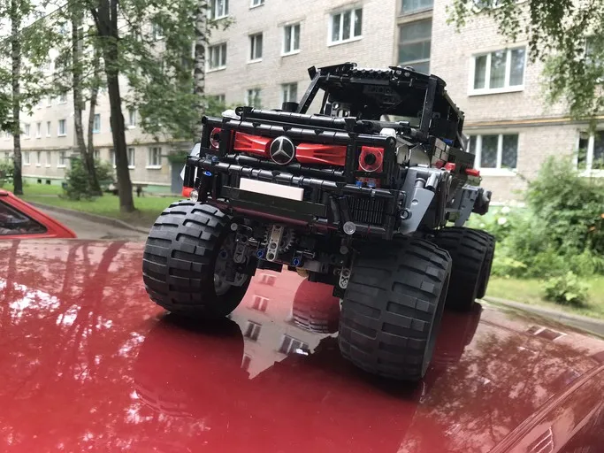 Legoins technology строительный блок RC Benz G class 6x6moc 27039 сборный детская головоломка