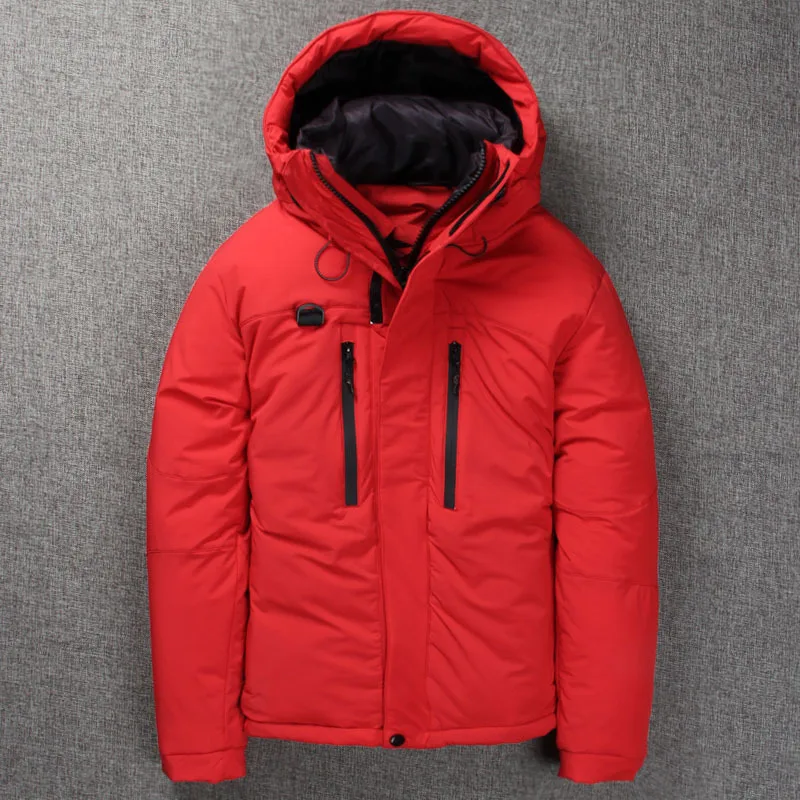 Новое поступление, мужской пуховик, мужское зимнее пуховое пальто, пуховая парка, Толстая теплая пуховая мужская куртка с капюшоном