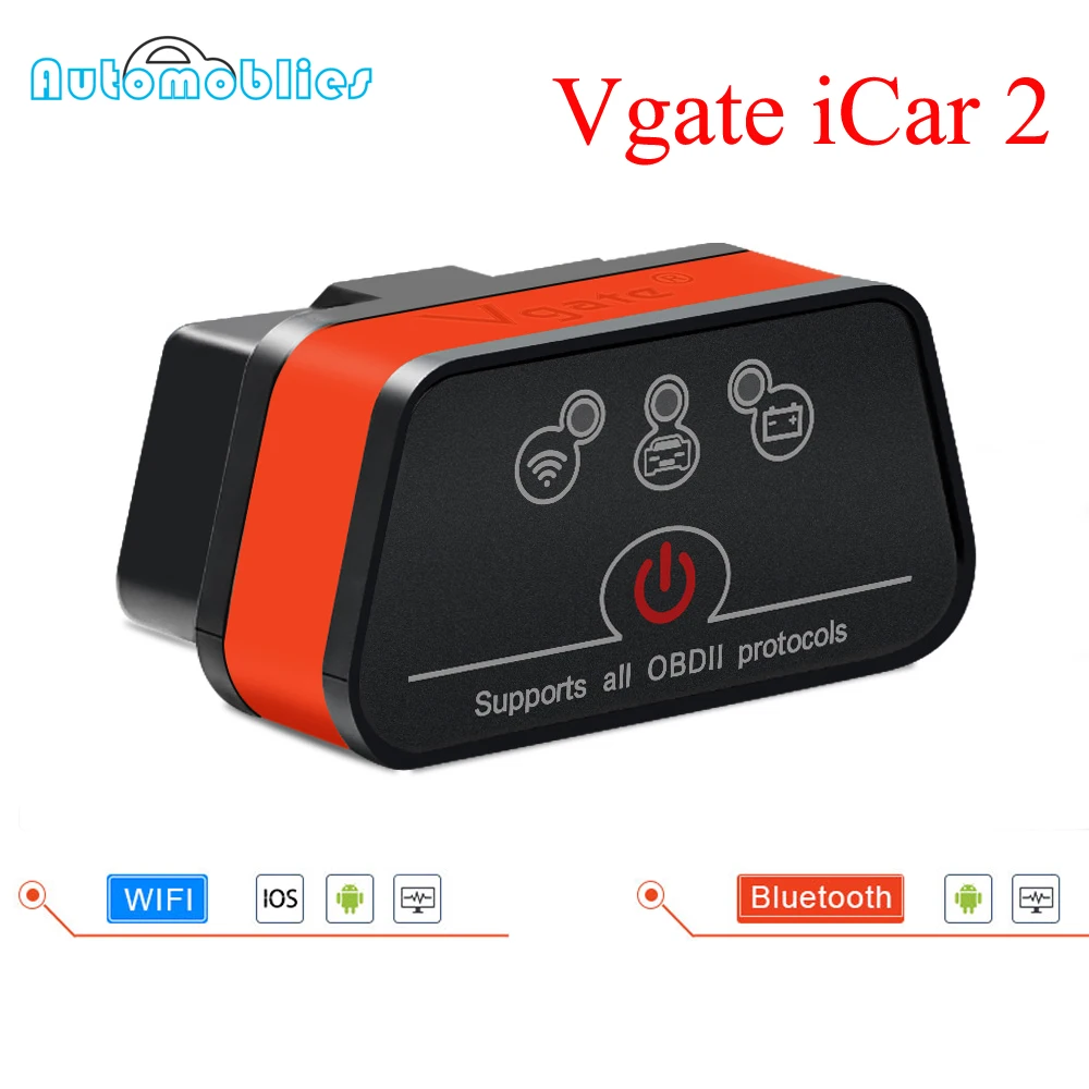 Vgate iCar2 ELM327 obd2 Bluetooth scanner elm 327 V2.1 obd 2 wifi icar 2 auto diagnostic scanner for android/PC/IOS code reader
