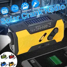 Солнечный цифровой кривошипный аварийный AM/FM NOAA погода портативный радио WB фонарик солнечная панель фонарик перезаряжаемая мощность