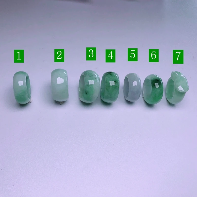 

Men's Burmese Natural Emerald Light Green Ring