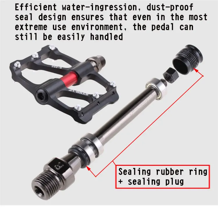 Велосипедная педаль 3 подшипника Нескользящие ультралегкие с уплотнением CNC для