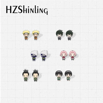 

New Arrival NARUTO Characters Epoxy Acrylic Resin Earrings Lovely NARUTO Anime Icons Acrylic Print Earrings