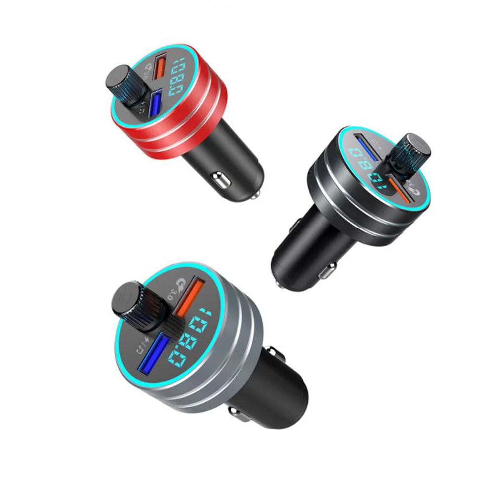 Multi-function Quick Charging 3.0 Car Bluetooth FM Transmitter Dual USB Ports Charger MP3 Player Handfree